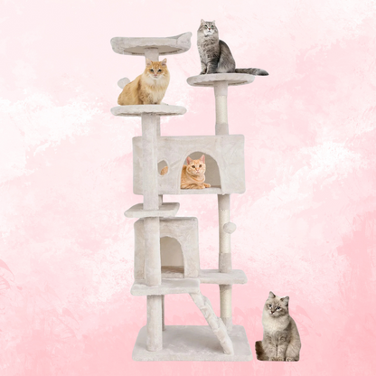 Beige Double Condo Cat Tree