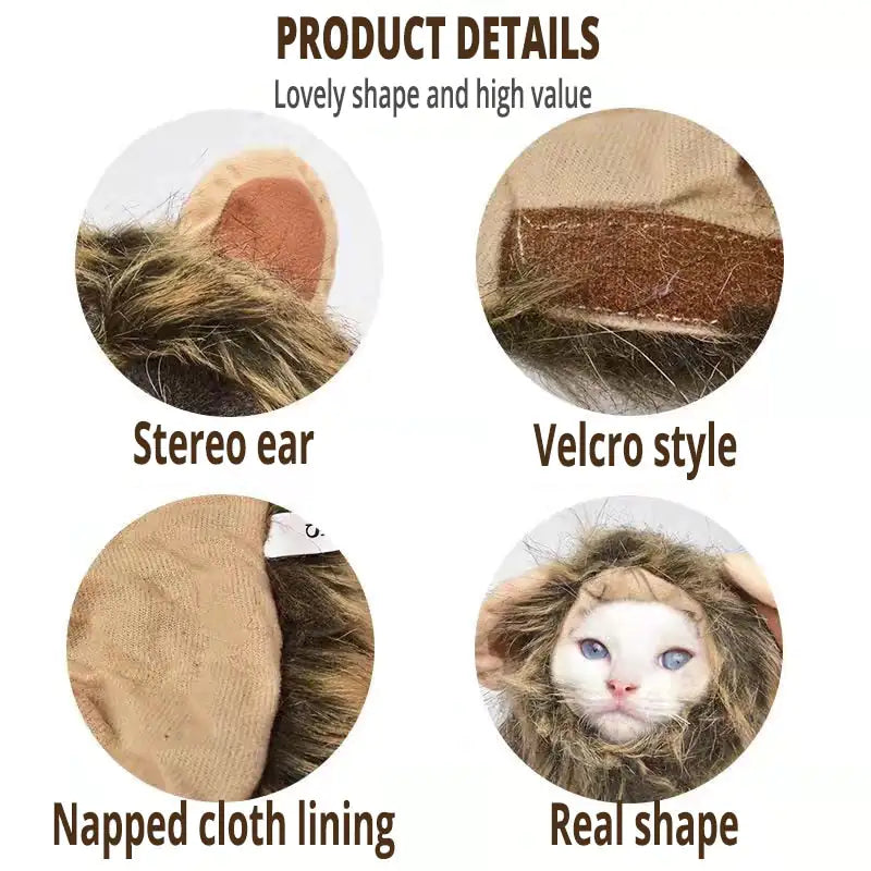 Lion's Mane Cat Wig